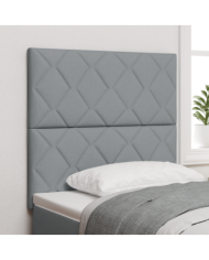 Tête de lit design blocs de diamant gris clair 90 cm en tissu | Mobilier & Déco