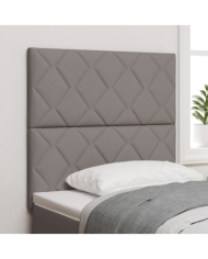 Tête de lit design blocs en diamant taupe 90 cm tissu | Mobilier & Déco