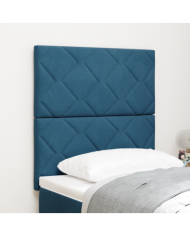 Tête de lit à blocs en diamant bleu foncé 80 cm velours | Mobilier & Déco