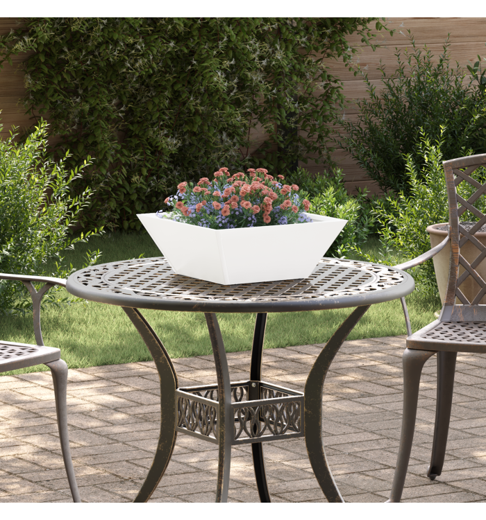 Set de Pots en Plastique Blanc Plastique 40 x 40 x 15 cm | Mobilier & Déco