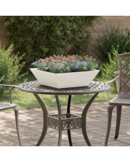 Jardinière en Métal Blanche Métal Moyen Jardinières | Mobilier & Déco