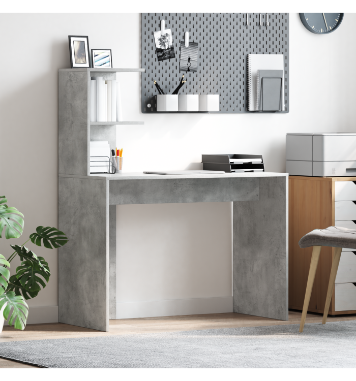 Bureau d'écriture gris béton Gris béton | Mobilier & Déco