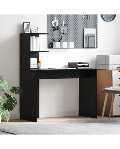 Bureau d'écriture en chêne noir Chêne noir MDF, stratifié Compact | Mobilier & Déco