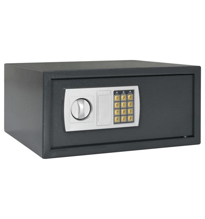 Coffre-fort numérique électronique Gris foncé 42x37x20 cm Acier | Mobilier & Déco