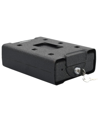 Coffre de Sécurité Noir Métal Petit Verrous Coffre de Sécurité | Mobilier & Déco