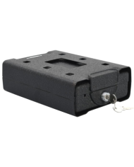 Coffre de Sécurité Noir Métal Petit Verrous Coffre de Sécurité | Mobilier & Déco