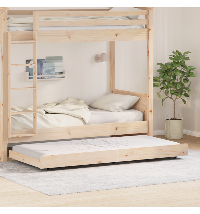 Cadre de lit naturel Naturel Bois de pin massif 80 x 200 cm | Mobilier & Déco
