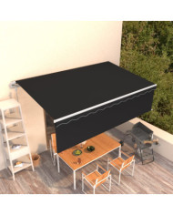 Auvent rétractable automatique avec store 5x3 m Anthracite | Mobilier & Déco