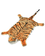 Tapis en peluche en forme de tigre 144 cm Marron | Mobilier & Déco