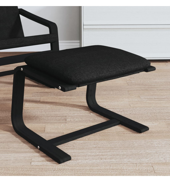 Repose-pied Noir 51x41x40 cm Tissu | Mobilier & Déco