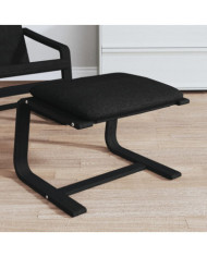 Repose-pied Noir 51x41x40 cm Tissu | Mobilier & Déco