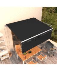 Auvent automatique rétractable avec store 4x3 m Anthracite | Mobilier & Déco