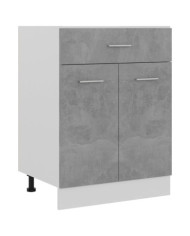 Armoire de plancher à tiroir Gris béton Bois d’ingénierie | Mobilier & Déco
