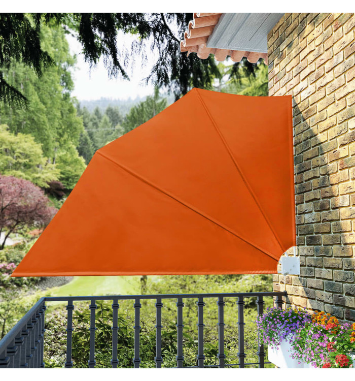 Auvent latéral pliable de balcon Terre cuite 160x240 cm | Mobilier & Déco