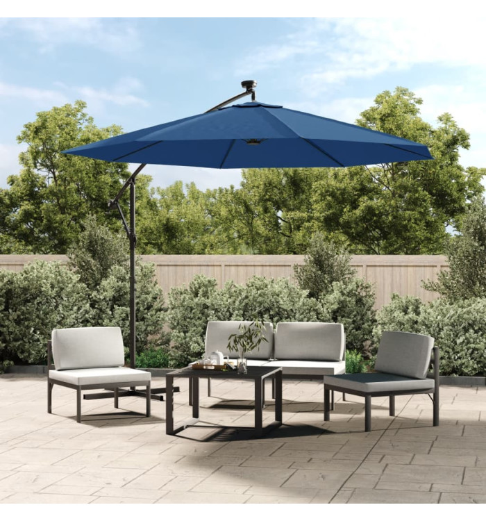 Tissu de remplacement pour parasol déporté Bleu azuré 350 cm | Mobilier & Déco