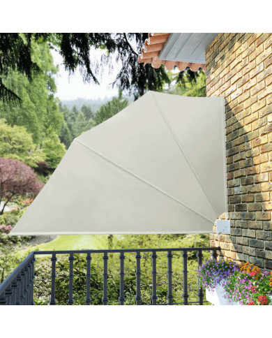 Auvent latéral pliable de balcon Crème 160 x 240 cm | Mobilier & Déco
