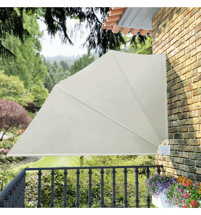 Auvent latéral pliable de balcon Crème 160 x 240 cm | Mobilier & Déco