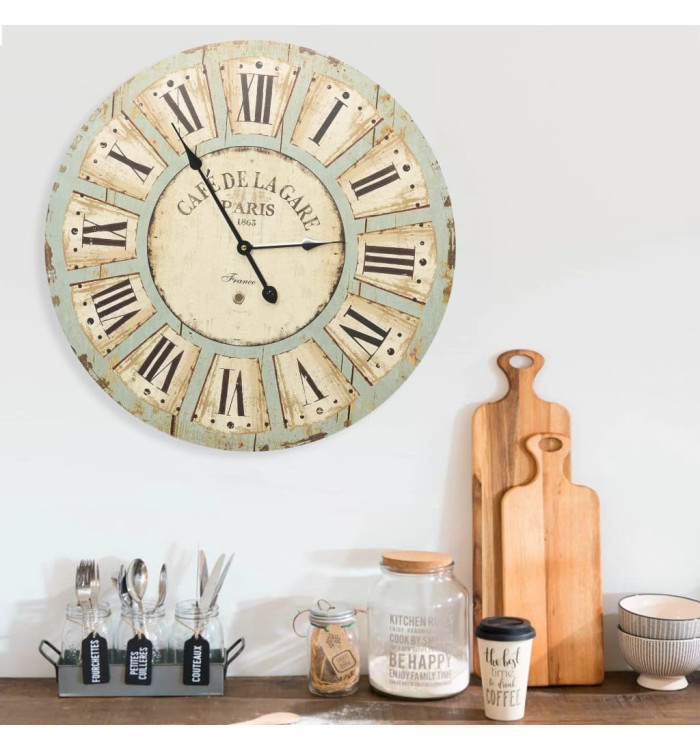 Horloge murale Multicolore 60 cm MDF | Mobilier & Déco