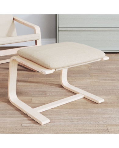 Repose-pied Crème 51x41x40 cm Tissu | Mobilier & Déco