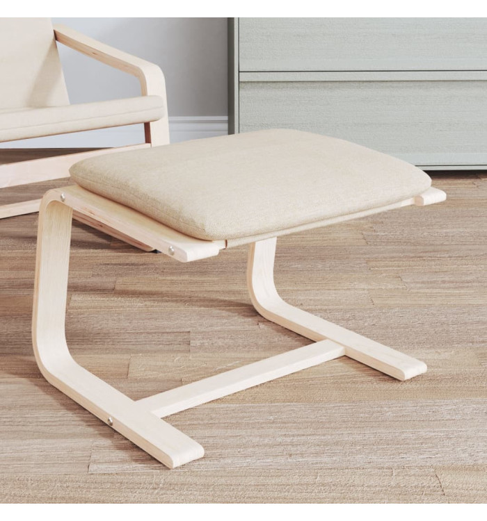 Repose-pied Crème 51x41x40 cm Tissu | Mobilier & Déco