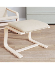 Repose-pied Crème 51x41x40 cm Tissu | Mobilier & Déco