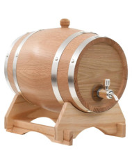 Tonneau à vin avec robinet Chêne massif 6 L | Mobilier & Déco
