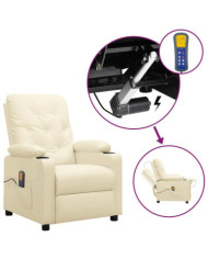 Fauteuil de massage Crème Similicuir | Mobilier & Déco