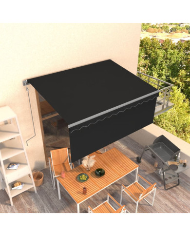 Auvent rétractable automatique avec store 3x2,5 m Anthracite | Mobilier & Déco