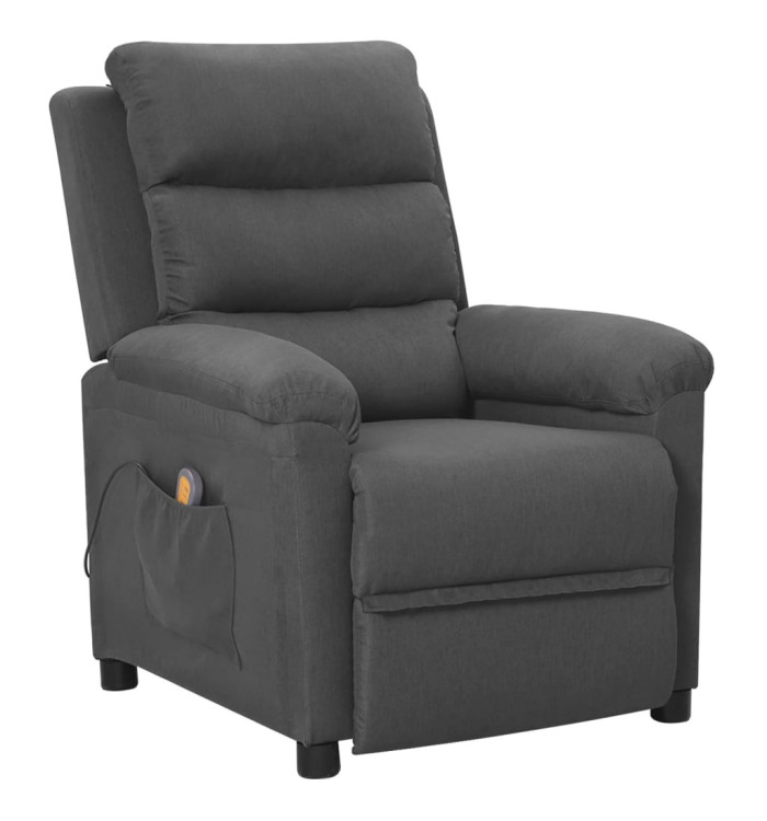 Fauteuil de massage Gris foncé Tissu | Mobilier & Déco