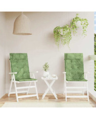 Coussins de chaise à dossier haut lot de 2 modèle de feuille | Mobilier & Déco