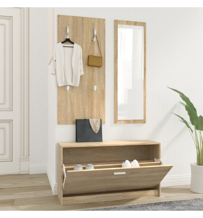 Ensemble d'armoires à chaussures 3-en-1 Chêne sonoma | Mobilier & Déco