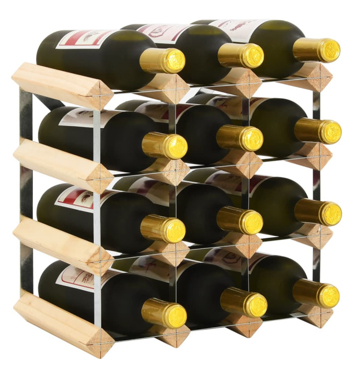 Casier à bouteilles 12 bouteilles Pinède solide | Mobilier & Déco