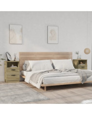 Tables de chevet 2 pcs Chêne Sonoma Bois d'ingénierie | Mobilier & Déco