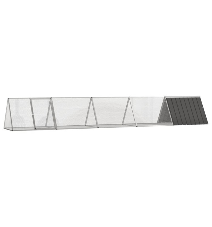 Clapier Anthracite 504,5x80,5x71 cm Acier galvanisé | Mobilier & Déco