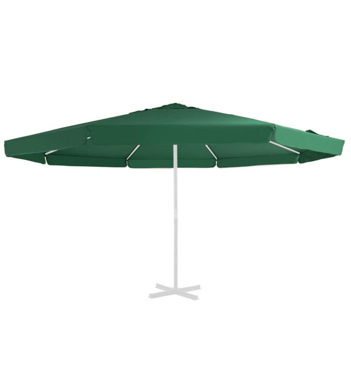Tissu de remplacement pour parasol d'extérieur Vert 500 cm | Mobilier & Déco