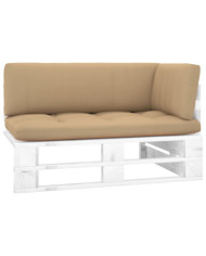 Canapé d'angle palette de jardin Bois de pin imprégné de blanc | Mobilier & Déco