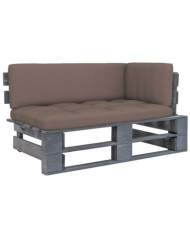 Canapé d'angle palette de jardin Gris Bois de pin imprégné | Mobilier & Déco