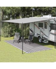 Tapis de tente 250x550 cm Anthracite et blanc | Mobilier & Déco