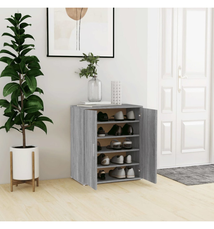 Meuble à chaussures Sonoma gris 60x35x70 cm Bois d'ingénierie | Mobilier & Déco
