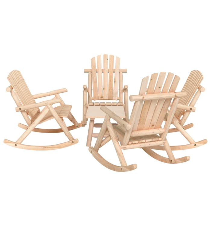 Ensemble de salon de jardin 5 pcs bois massif d'épicéa | Mobilier & Déco
