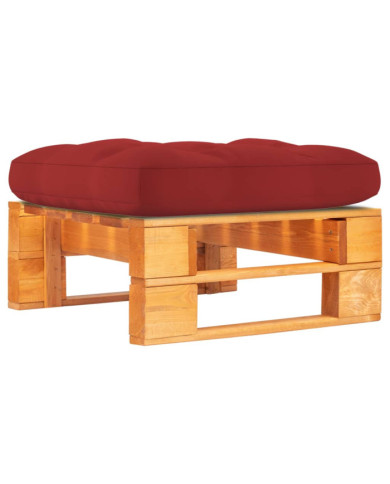 Pouf palette de jardin marron miel bois de pin imprégné | Mobilier & Déco