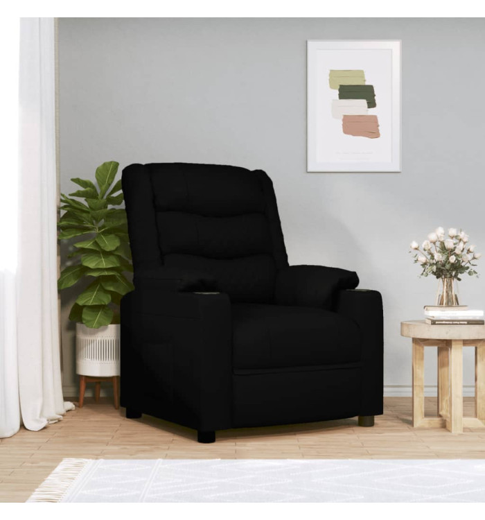 Fauteuil inclinable électrique Noir Similicuir | Mobilier & Déco
