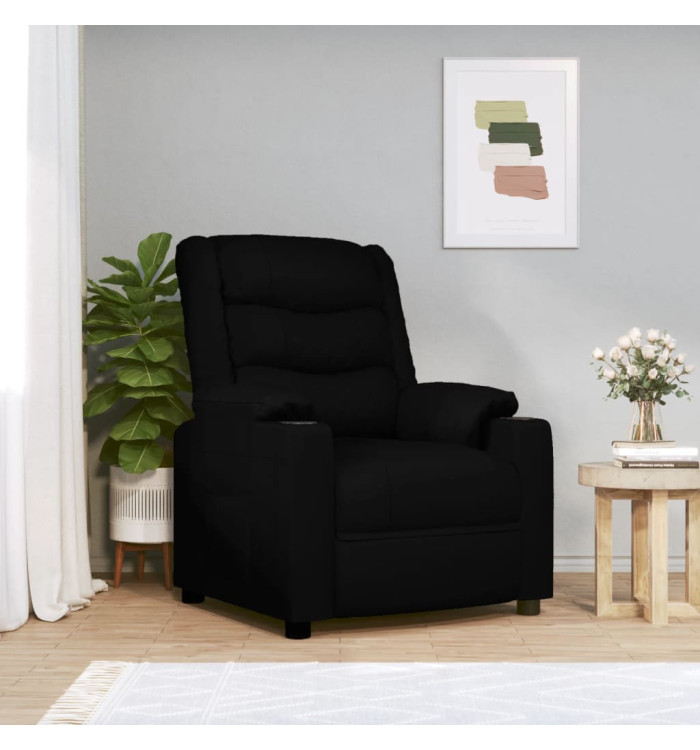 Fauteuil inclinable Noir Similicuir | Mobilier & Déco