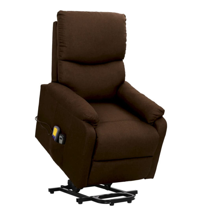 Fauteuil de massage Marron foncé Tissu | Mobilier & Déco