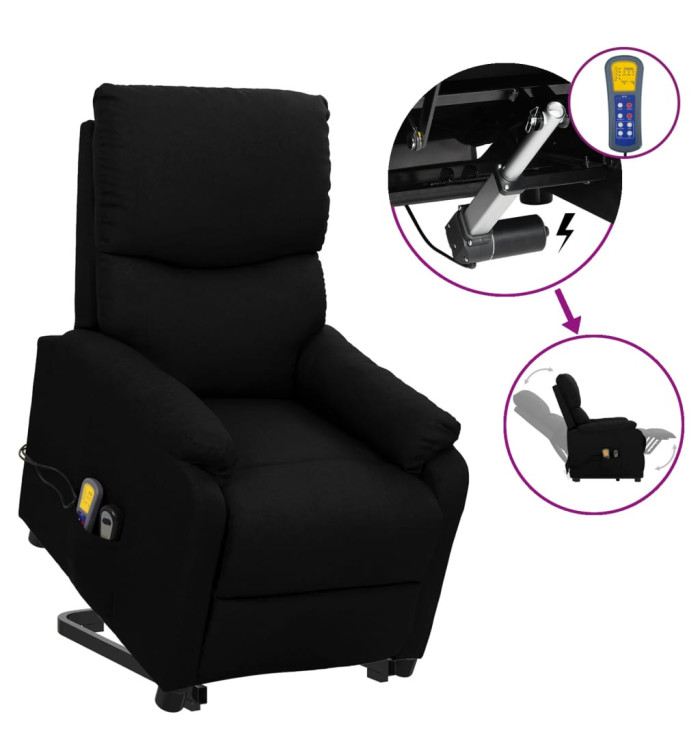 Fauteuil de massage Noir Tissu | Mobilier & Déco