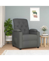 Fauteuil inclinable Gris foncé Tissu | Mobilier & Déco