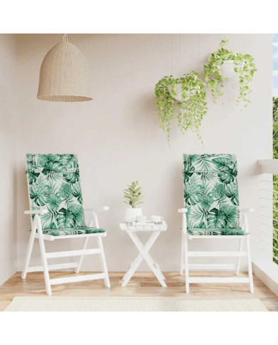 Coussins de chaise à dossier haut lot de 2 modèle de feuille | Mobilier & Déco