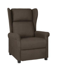 Fauteuil inclinable Marron foncé Tissu | Mobilier & Déco