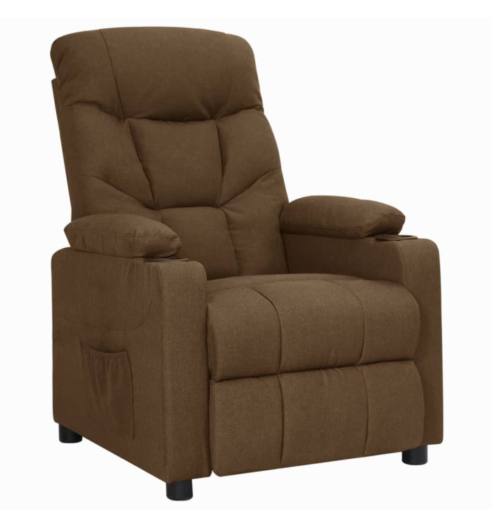 Fauteuil inclinable Marron Tissu | Mobilier & Déco