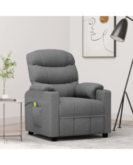 Fauteuil de massage Gris clair Tissu | Mobilier & Déco